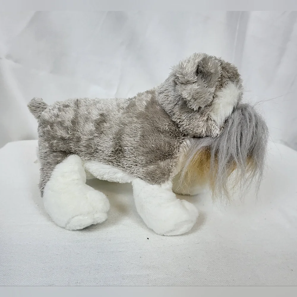 Ganz Webkinz White‎ Gray Schnauzer Dog Stuffed Plush Toy Collectible 10